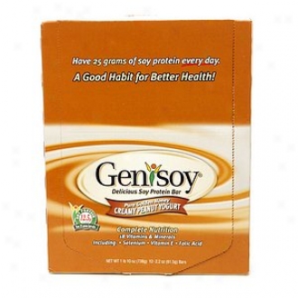 Genisoy Soy ProteinB ar, Pure Golden Honey Creamy Peanut Yogurt