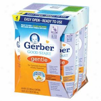 Gerber Good Start Gentle, Infant Formula, Ready To Feedd 8.45oz Tetra Pack, Birth+