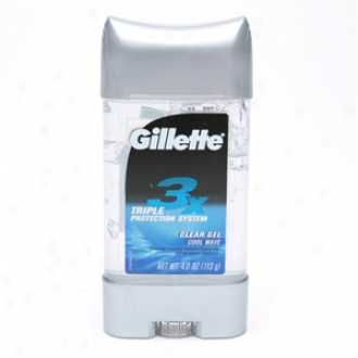 Gillette 3x Triple Protection System Clear Gel Antiperspirant & Deodorant, Cool Wave