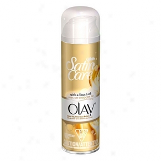 Gillette Satin Care Wifh A Touch Of Olay Shave Gel 7 Oz