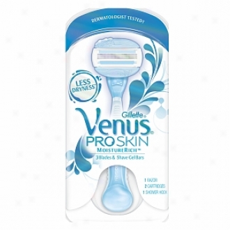 Gillette Venus Proskin Moisturerich Razor With 3 Bladds & Shave Gel Bars