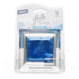 Glade D??cor Scents Glass Holder + Refill, Clean Linen