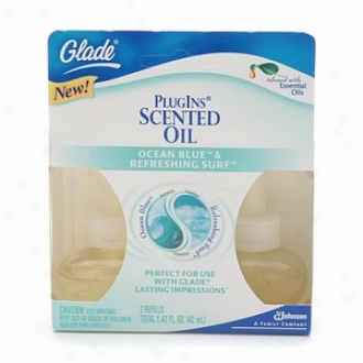 Glaade Plugins Scented Oil Refill, Ocean Blue & Refreshing Surf
