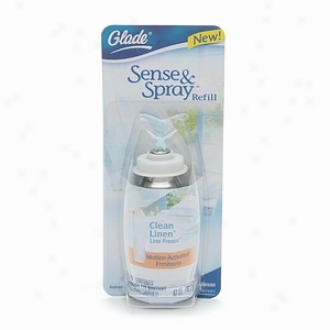 Glade Sense & Spray Automatic Freshner, Refill, Clean Linen