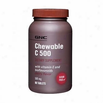 Gnc Chewable C 500 With Vitamin E And Bioflavonoids, Tablets, Cherry
