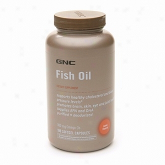Gnc Fish Oil, 300mg Omega 3s, Softgel Capsules, Lemon