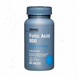 Gnc Folic Acid 800, Vegetarian Tablets
