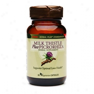 Gnc Herbal Plus Milk Thistle Plus Picrorhiza, Vegetarian Capsuies