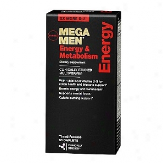 Gnc Men's Mega Men Energy & Metabolism Multivitamin, Caplets