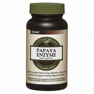 Gnc Natural Brand Papaya Enzyme, Chewable Tablets