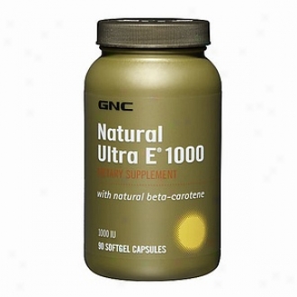 Gnc Natural Ultra E 1000, With Natural Betacarotene, Softgel Capsules