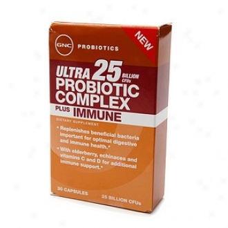 Gnc Probiotics Ultra 25 Probiotic Complex Plus Immune, Capsules