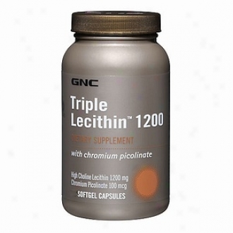 Gnc Triple Lecithin 1200 With Chromium Picolinate, Softgel Capsules