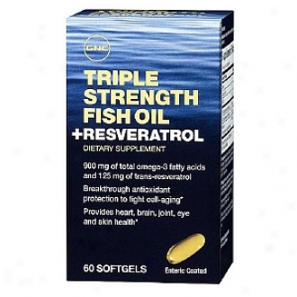 Gnc Triple Strength Fish Oil More Resveratrol, Softgels