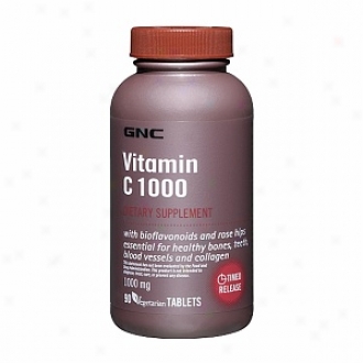 Gnc Vitamin C 1000 With Bioflavpnoids And Rose Hips, Tablets