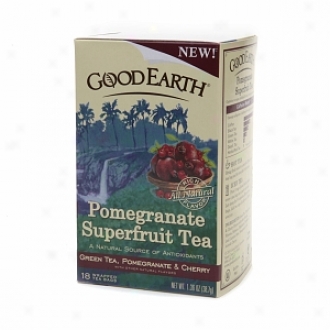 Good Earth Pomegranate Superfruit Tea, Green Tea, Pomegranate & Cherry