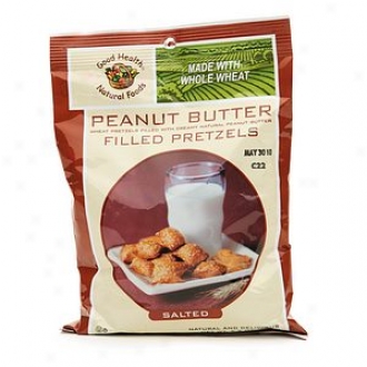 Good Health Natural Foods Peanut Butter Filled Pretzels, 12 Bags, Salted