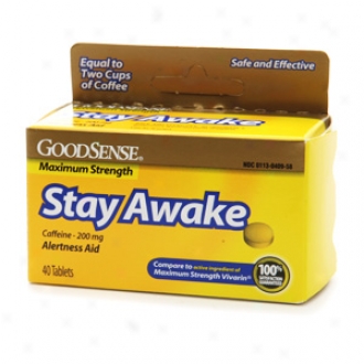 Good Sense Maximum Strength Stay Awake Caffeine Tablets, 200 Mg