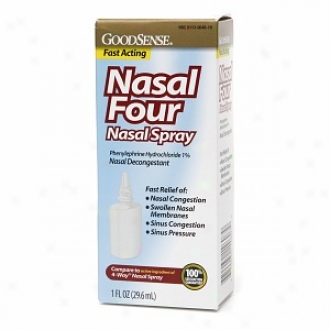 Good Sense Nasal Four Nasal Spray Decongestant, Cherry Flavor