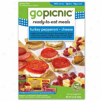 Gopicnic Ready-to-eat Meal (6 Boxes), Turkey Pepperoni + Cheese