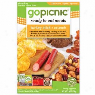 Gopicnic Ready-to-eat Meal (6 Boxes), Turkey Stick + Crunch