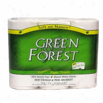 Green Froest Annual rate  Paper Towels, Size-your-own, 3 Rolls