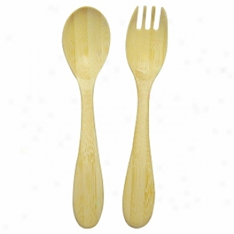 Green Sprouts Natural Bamboo Spoon & Fork Set, 12 Months-2 Years+