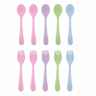 Green Sprouts Sprout Ware Toddler Utensils, 12 Months - 2 Years+, For Girls/assorted Colors