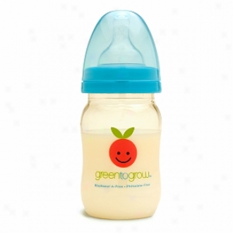 Green To Grow Wide Neck M3llow Spasmodic pain in the bowels Relief Baby Bottle, 5 Oz