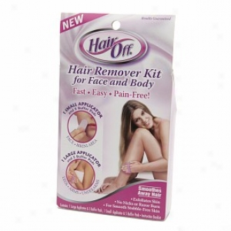 Hair Off Hair Remover Kit For Face & Consistency, 1 Small & 1 Comprehensive Applicator