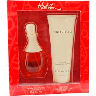 Halston Women's Set Cologne Spray 3. 4Oz &body Lotion 6.7 Oz