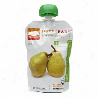 Happy Babby Organic Baby Food:  Stage 1 / Starting Solids, Pear