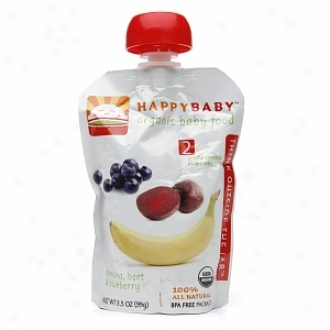 Joyous Baby Organix Baby Food:  Step 2 /  Simple Combos, 6+ Months, Banana, Beet & Blueberries