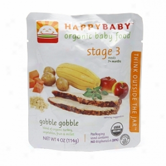 Happy Baby Organic Bay Food:  Stage 3 / Meals, 7+ Months, Gobble Gobble