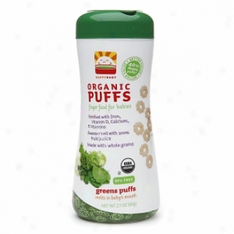 Happy Baby Organic Puffs Finger Food For Babies, Greens Puffs
