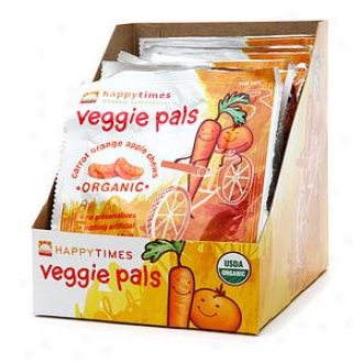 Happy Times Organic Super Foods, Veggie Pals, Snack Pouches, Carrot Orange Apple Chews
