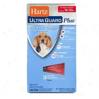 Hartz Ultra Guard Plus, Flea & Tick Drops, 16-30 Lbs