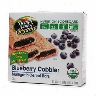 Health Valley Organic Multigrain Cereal Bars, Blueberry Cobbler, Blueberry Cobler