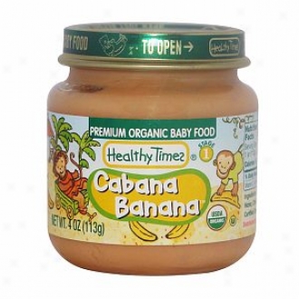 Healthy Times Premium Organic Baby Food, Cabana Banana, Stage 1