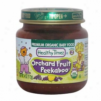 Healthy Times Premium Organic Baby Food, Orchard Offspring Peekaboo, Stage 2