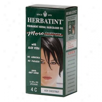 Herbatint Permanent Herbal Haircolor Gel, 4c-ash Chestnut