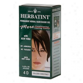 Herbatint Permanent Herbal Haircolor Gel, 4d-golden Chestnut