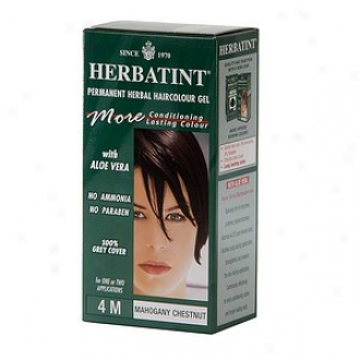 Herbatint Permanent Herbal Haircolor Gel, 4m-mahogany Chesthut