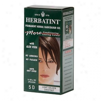 Herbatint Permanent Herbal Haircolor Gel, 5d-lignt Golden Chestnut