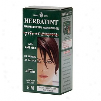 Herbatint Permanent Herbal Haircolor Gel, 5m-light Mahogany Chestnut