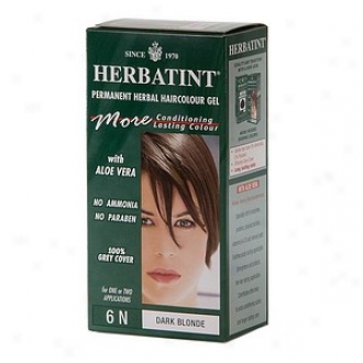 Herbatint Permanent Herbal Haircolor Gel, 6n-dark Blomde