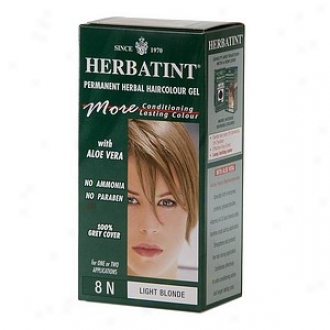 Herbwtint Permanent Herbal Haircolor Gel, 8n-light Blonde