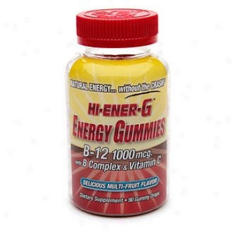 Hi-ener-g Ene5gy Gummies B-12 With B Complex & Vitamin C, Gummy Drops