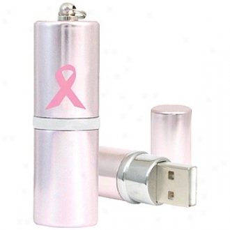 Hipstreet 8gb Usb Data Drive In Support Of Cancer Research, Pink