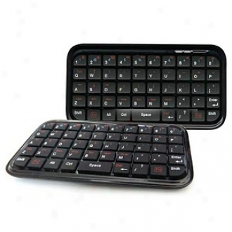 Hipstredt Universal Mini Bluetooth Keyboard W Tablet Stand, Black